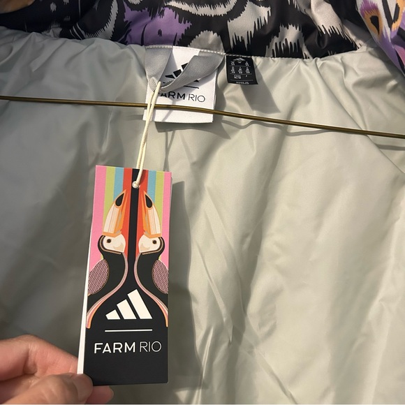 Farm Rio Adidas Puffer Winter Jacket Padded Butterfly Size M - Picture 11 of 16